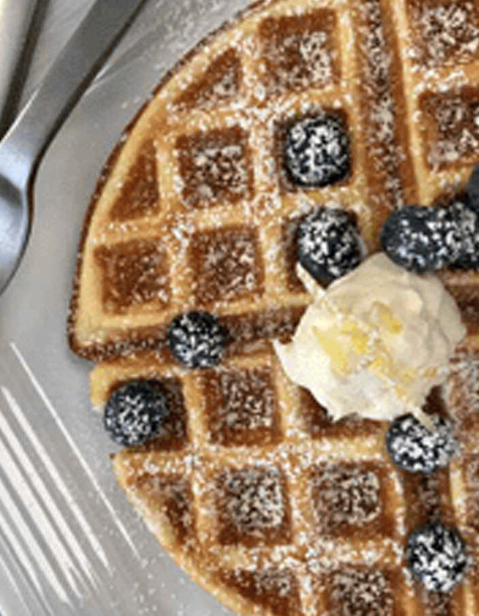 Taste of Delicious with AG Recipe’s Lemon Ricotta Waffle topped with Creamy Mascarpone and Juicy Blueberries – Perfect for Brunch!