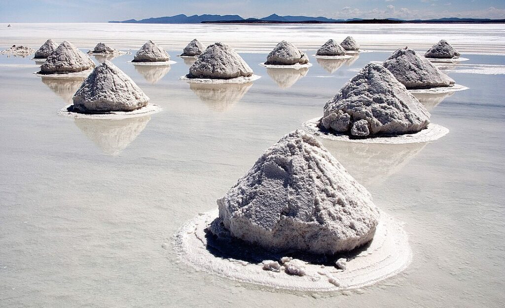 Salt Salar de Uyuni in Bolivia