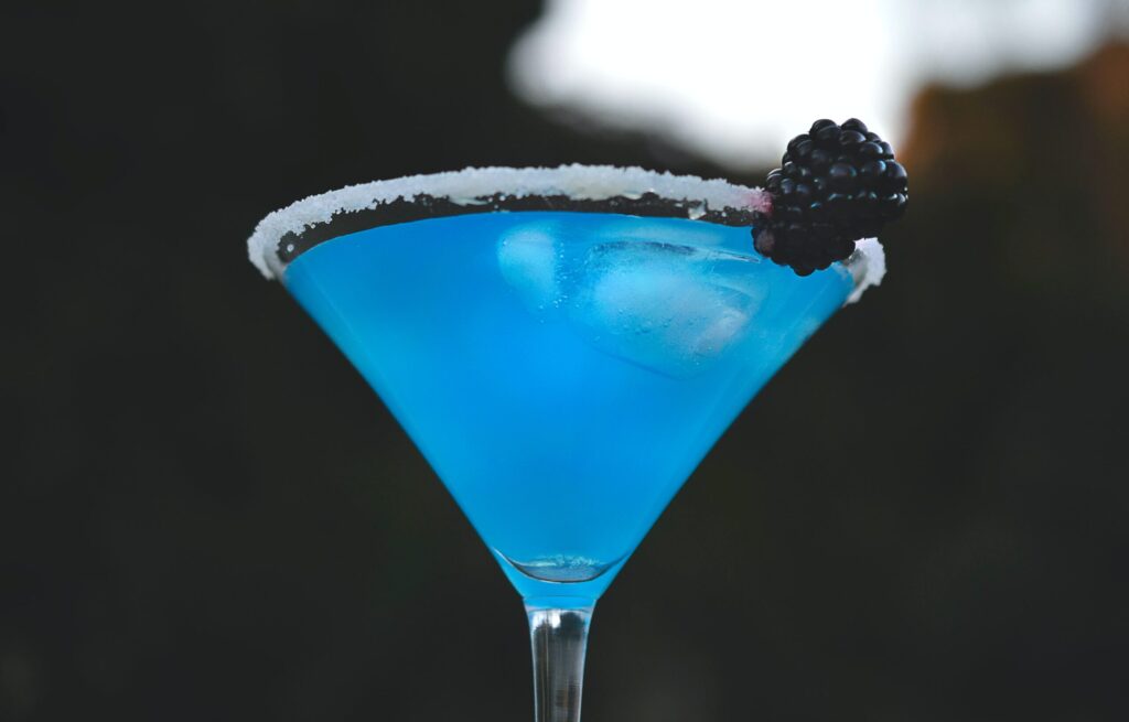 blueberryini cocktail recipe adventuregirl.com
