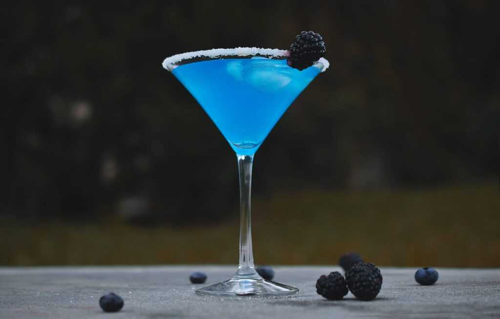 blueberryini cocktail recipe adventuregirl.com